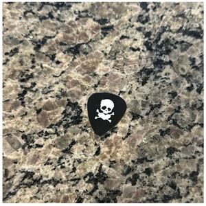 Black Guitar Pick Green Day RARE HTF skull Adeline Street Vintage